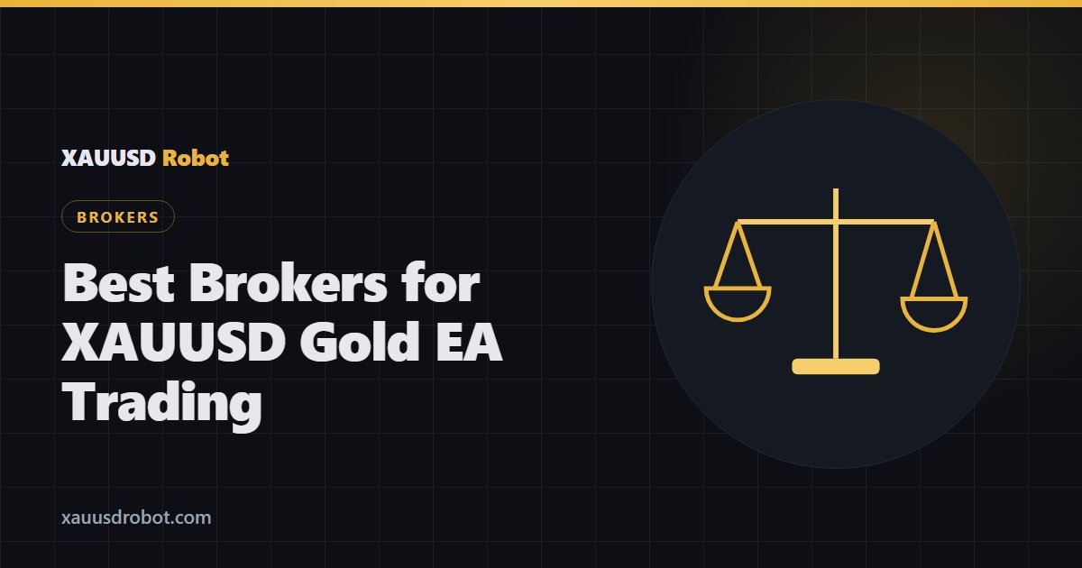 Balance scale weighing brokers — choosing the best broker for XAUUSD gold EA trading
