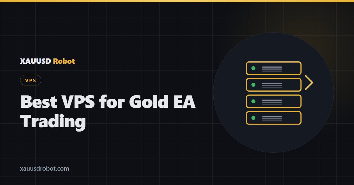 Server rack with status lights — choosing a VPS to run a gold EA 24/5