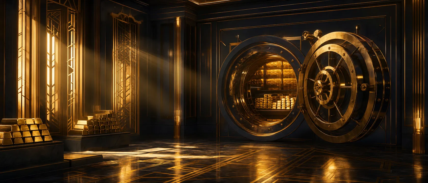 Gold vault background - XAUUSD algo trading