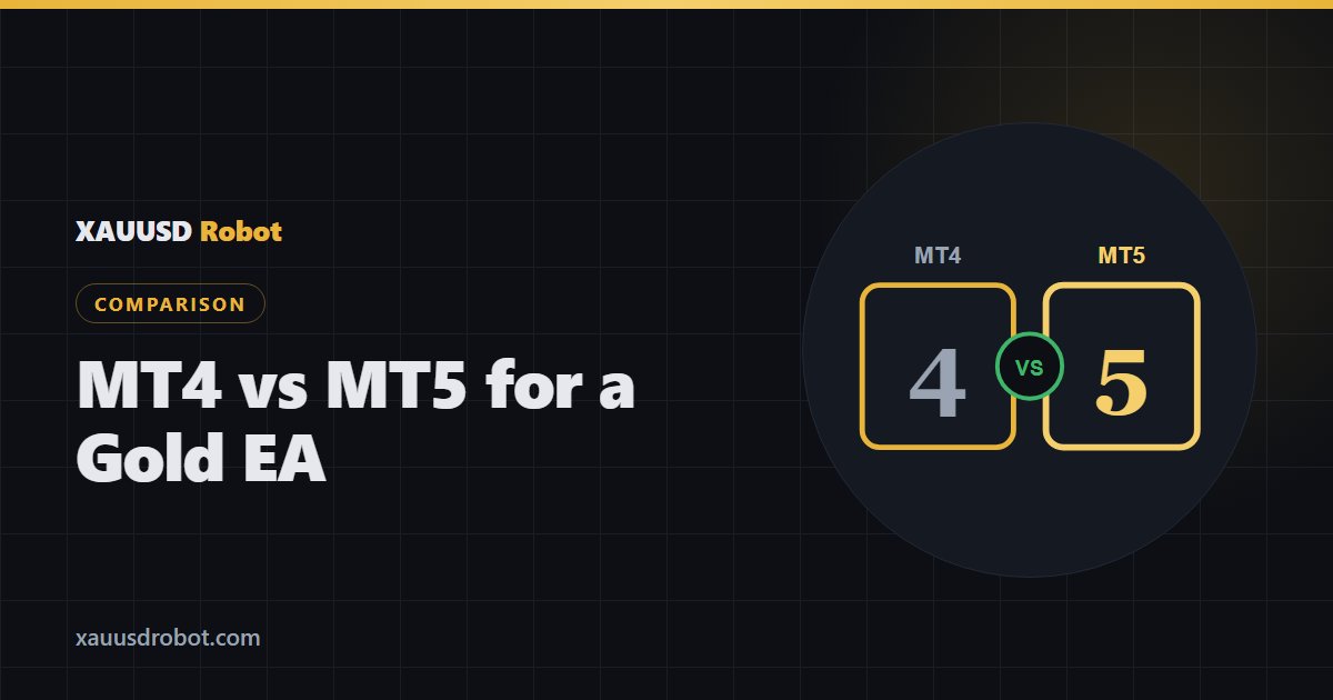 MT4 versus MT5 comparison for running a XAUUSD gold EA