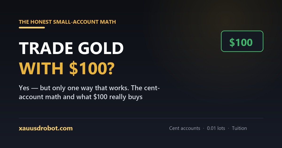 Can you trade gold with 100 dollars — the honest small-account math